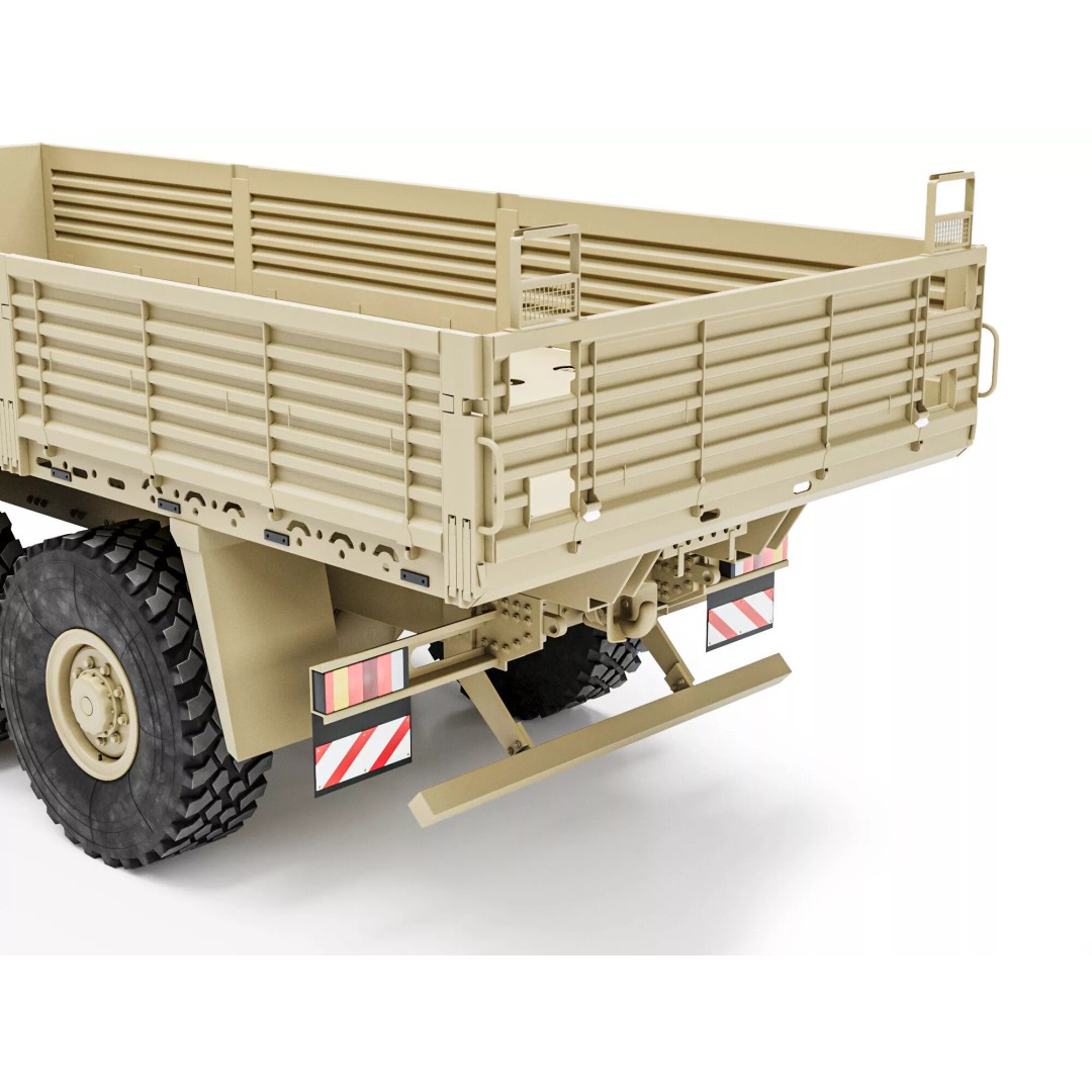 MAN HX61 6x6 Military Truck 3D Model – High Poly Game Asset, FBX, OBJ - View 20