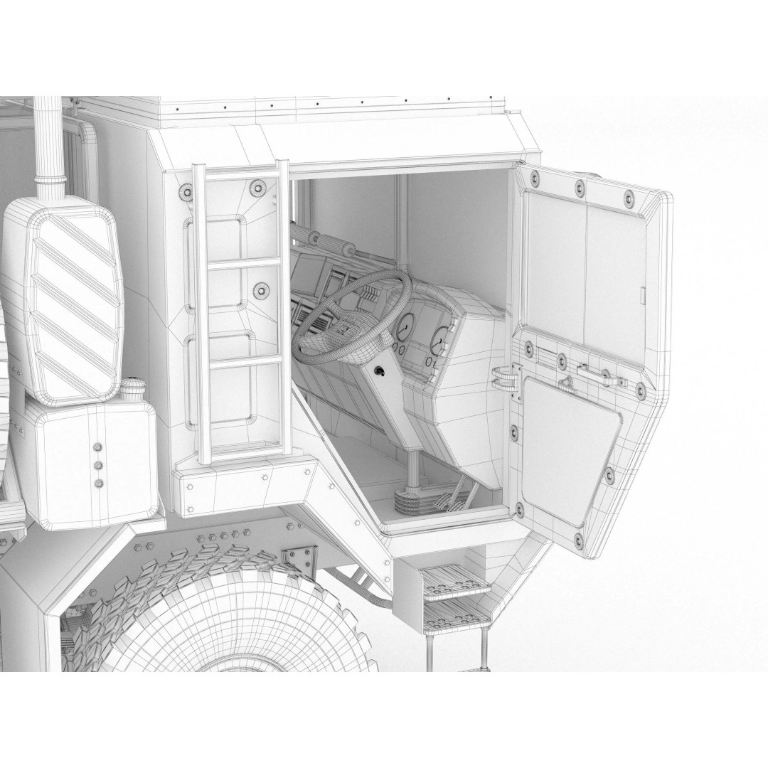 MAN HX61 6x6 Military Truck 3D Model – High Poly Game Asset, FBX, OBJ - View 24