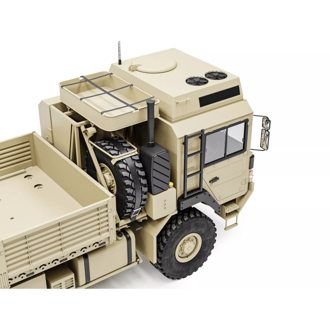 MAN HX61 6x6 Military Truck 3D Model – High Poly Game Asset, FBX, OBJ - View 9