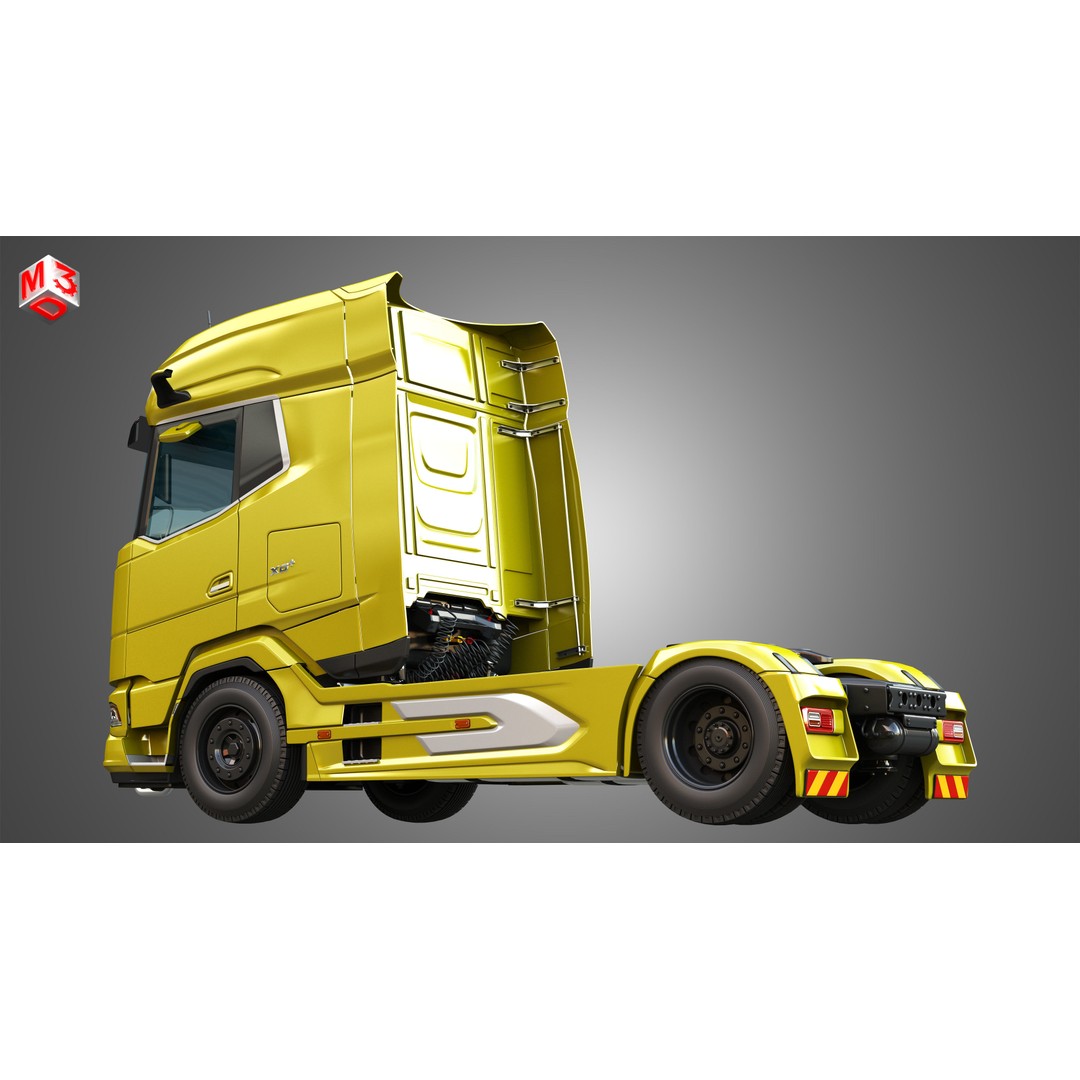 DAF XG 530 Truck 3D Model – High Poly Game Asset, FBX, PBR - View 11