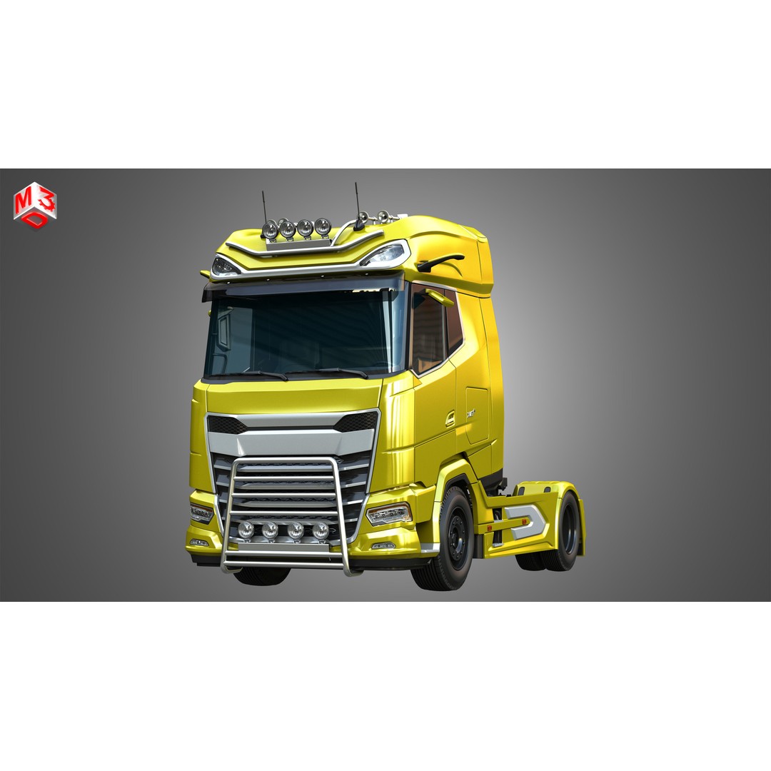 DAF XG 530 Truck 3D Model – High Poly Game Asset, FBX, PBR - View 12