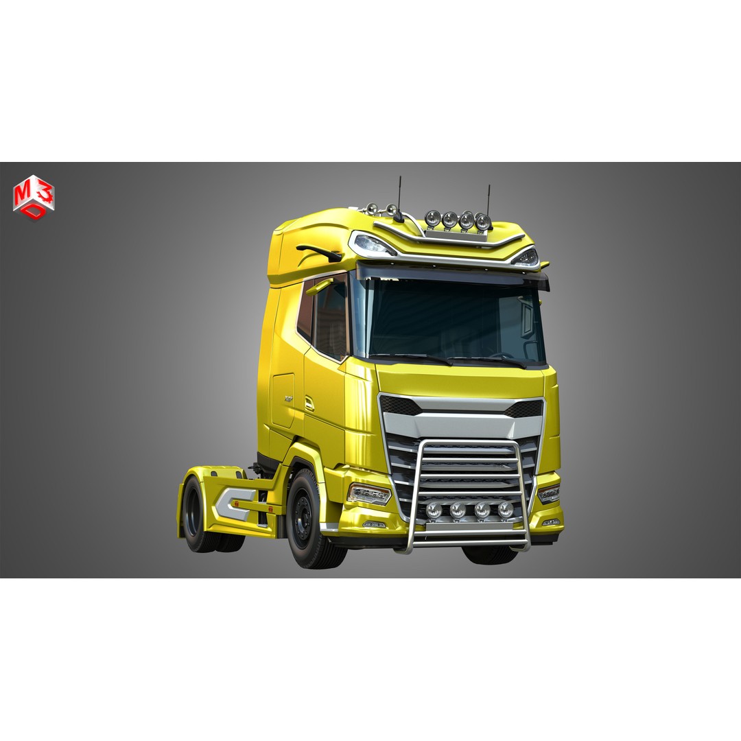 DAF XG 530 Truck 3D Model – High Poly Game Asset, FBX, PBR - View 14