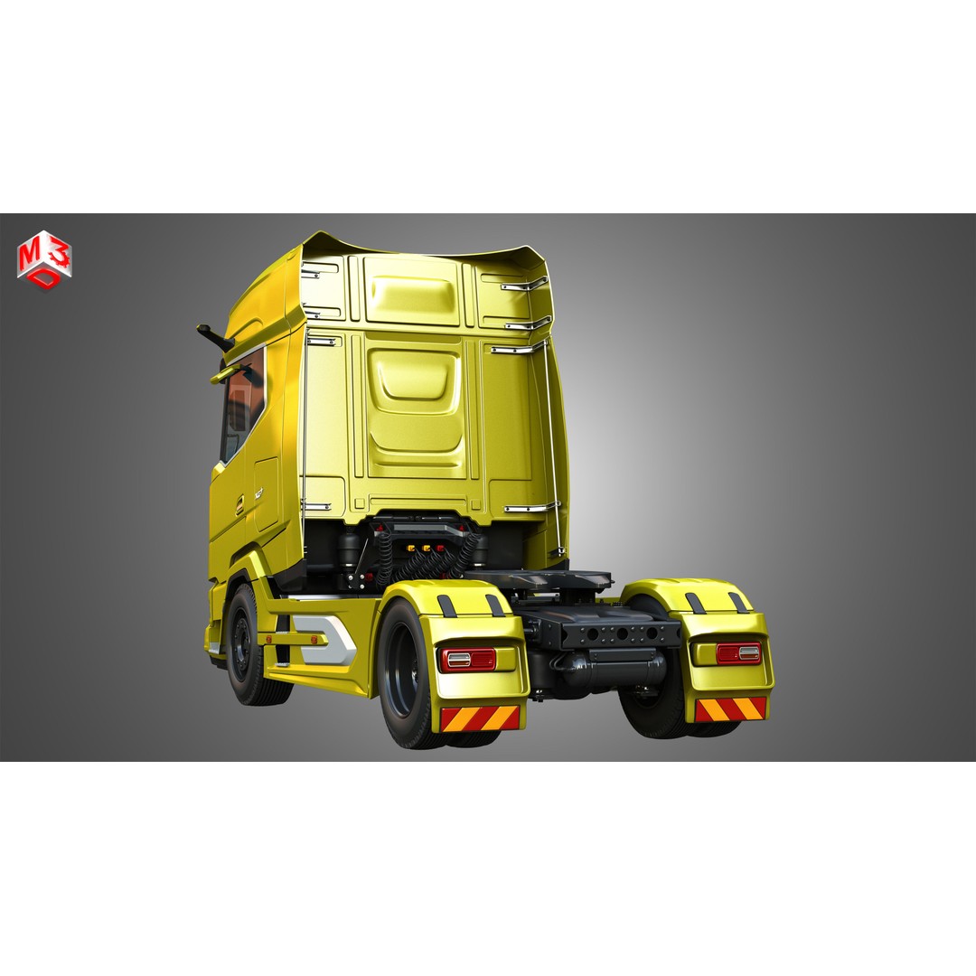 DAF XG 530 Truck 3D Model – High Poly Game Asset, FBX, PBR - View 15