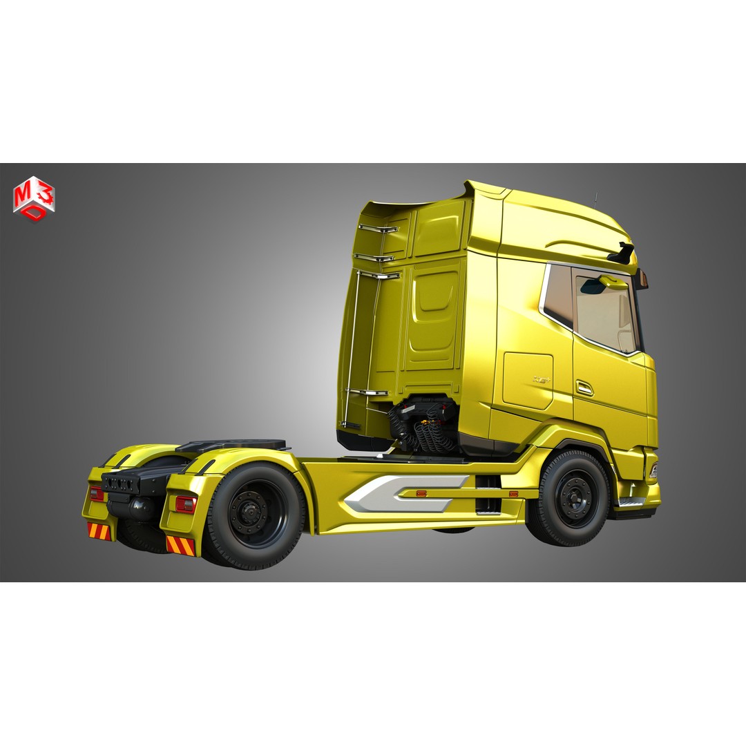 DAF XG 530 Truck 3D Model – High Poly Game Asset, FBX, PBR - View 17