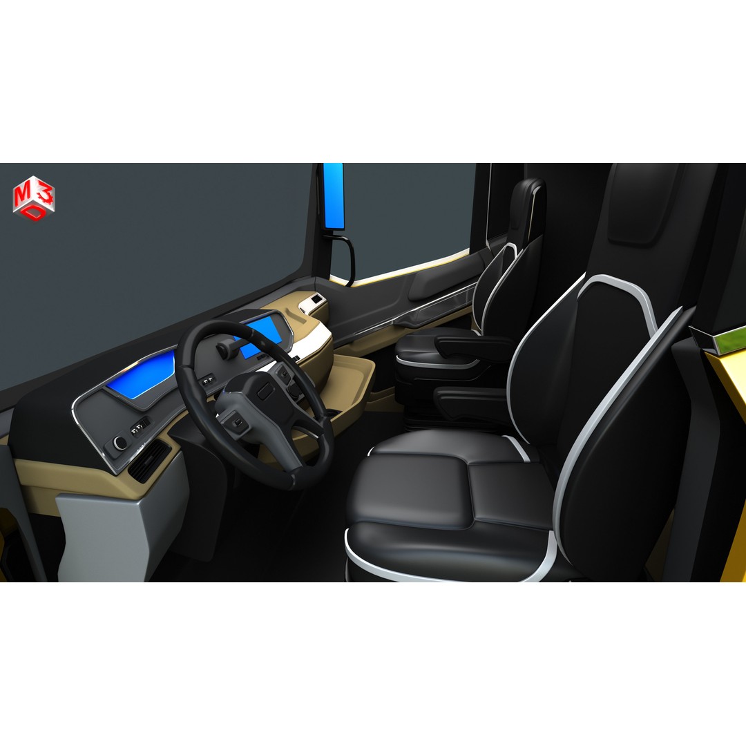 DAF XG 530 Truck 3D Model – High Poly Game Asset, FBX, PBR - View 26