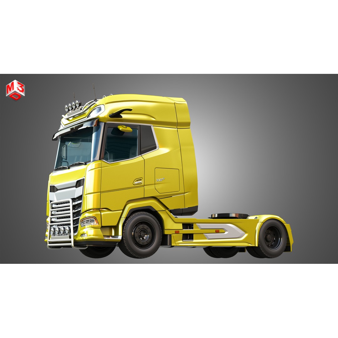DAF XG 530 Truck 3D Model – High Poly Game Asset, FBX, PBR - View 8
