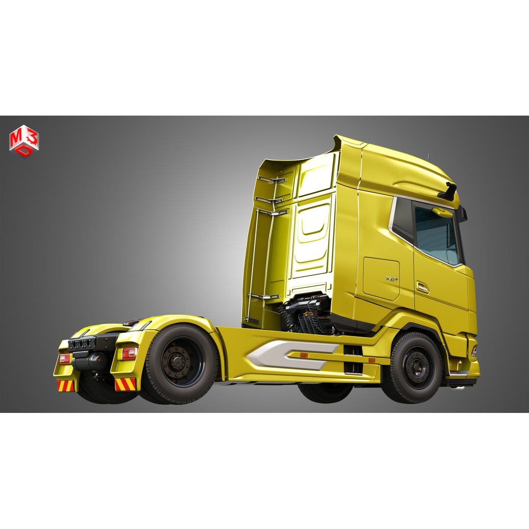 DAF XG 530 Truck 3D Model – High Poly Game Asset, FBX, PBR - View 9