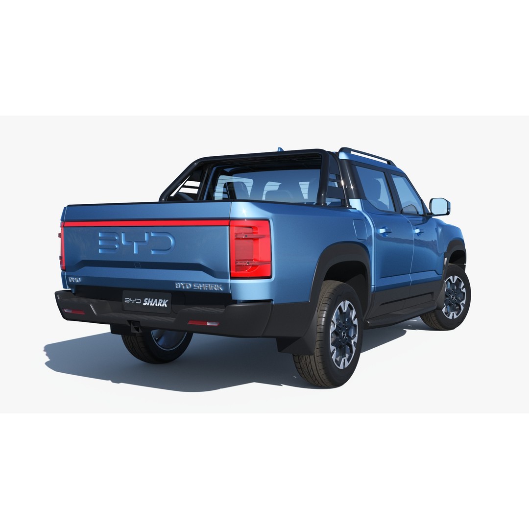 BYD Shark 6 DMO 3D Model – Game-Ready Pickup Truck, FBX, OBJ - View 10