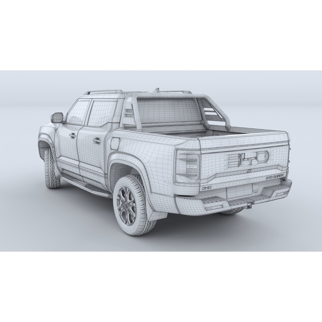 BYD Shark 6 DMO 3D Model – Game-Ready Pickup Truck, FBX, OBJ - View 19