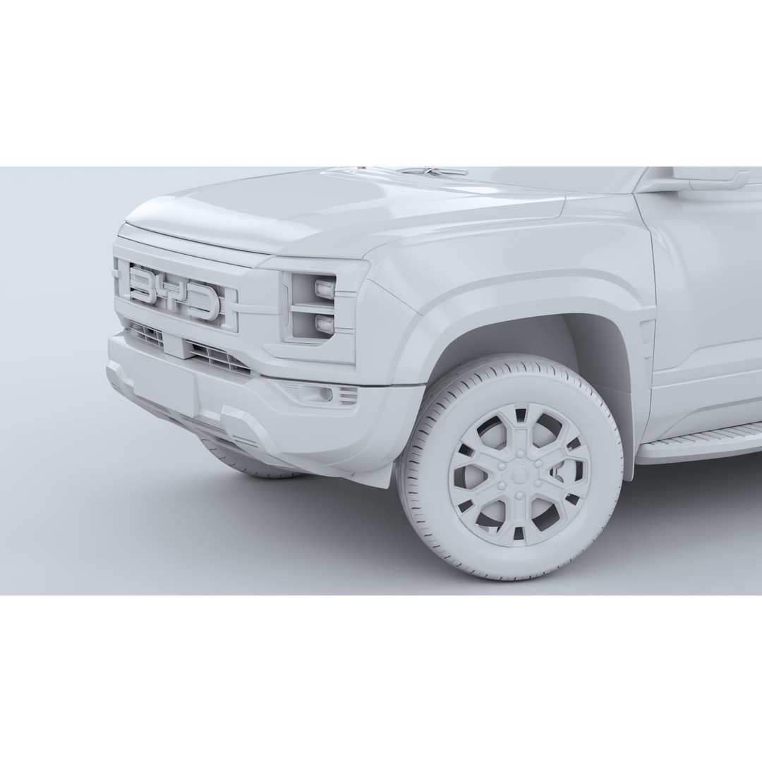 BYD Shark 6 DMO 3D Model – Game-Ready Pickup Truck, FBX, OBJ - View 22