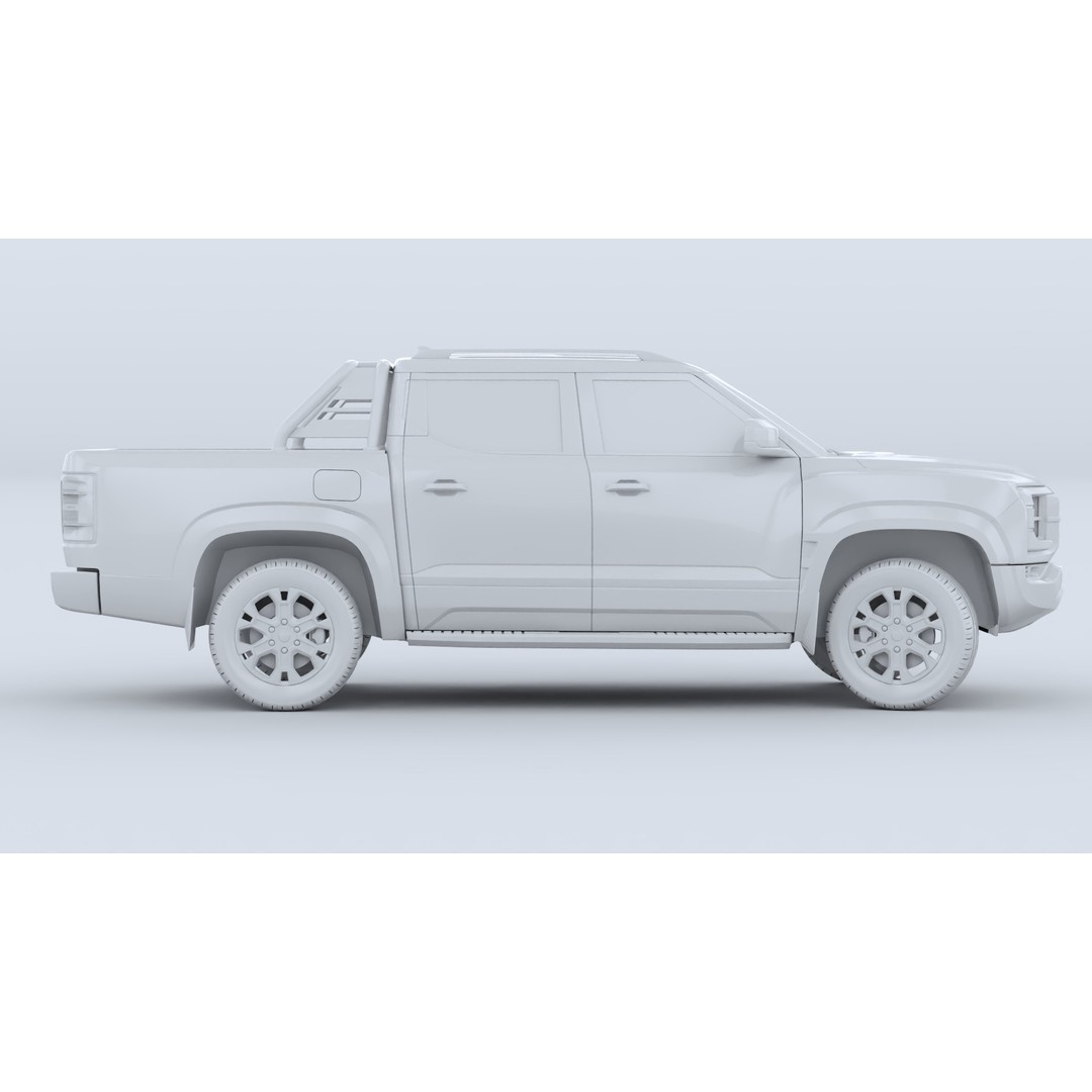 BYD Shark 6 DMO 3D Model – Game-Ready Pickup Truck, FBX, OBJ - View 23