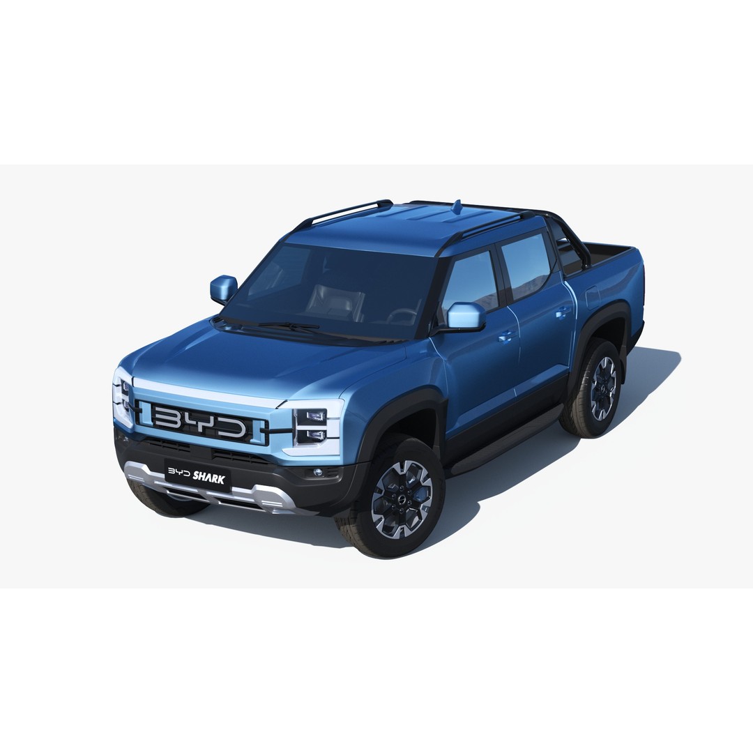 BYD Shark 6 DMO 3D Model – Game-Ready Pickup Truck, FBX, OBJ - View 3