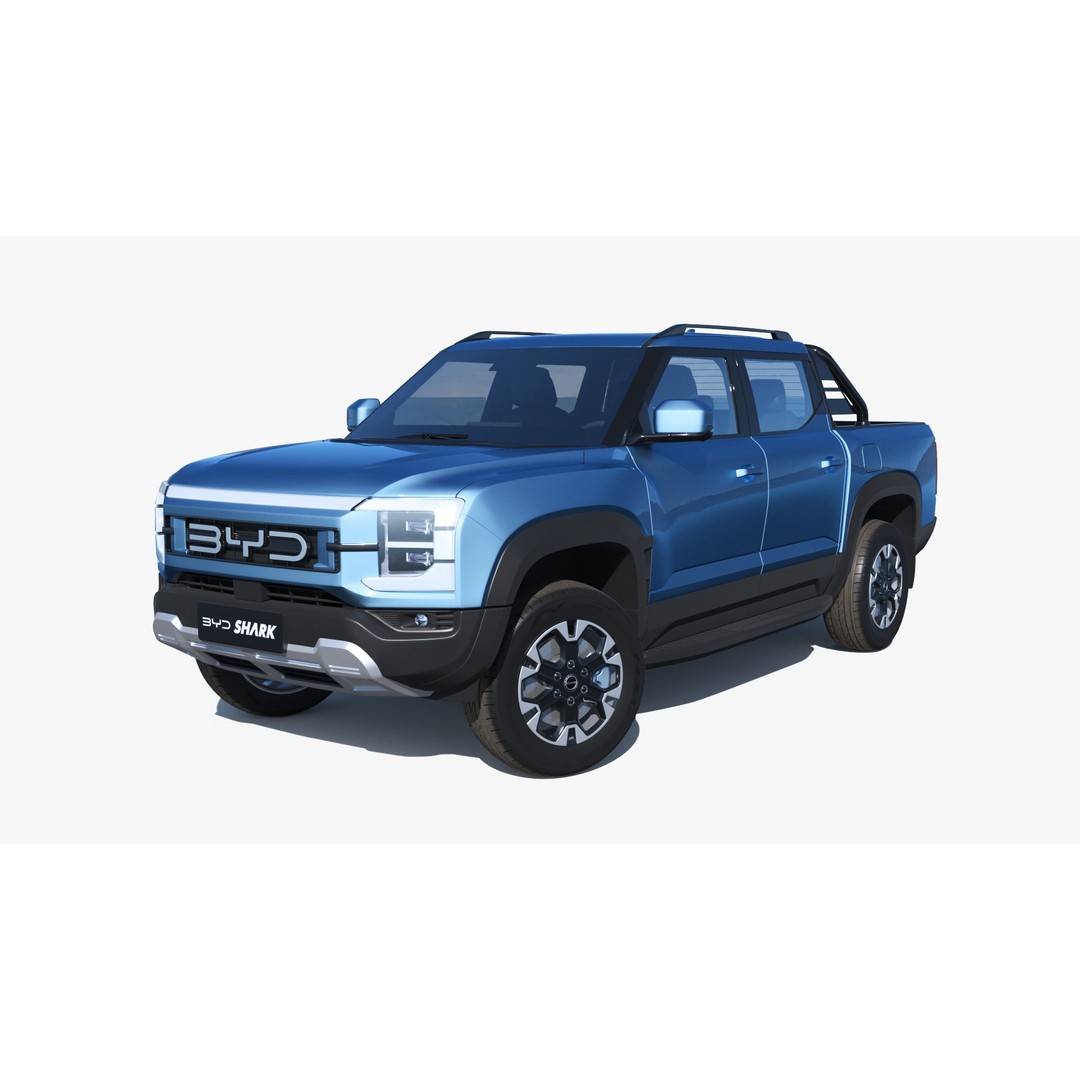 BYD Shark 6 DMO 3D Model – Game-Ready Pickup Truck, FBX, OBJ - View 4