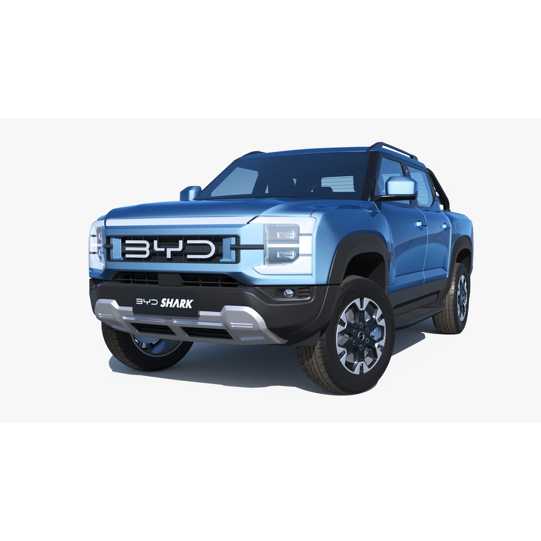 BYD Shark 6 DMO 3D Model – Game-Ready Pickup Truck, FBX, OBJ - View 5