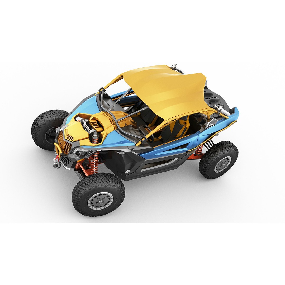 Generic Buggy 3D Model – Detailed Off-Road Vehicle, Multiple Formats - View 10
