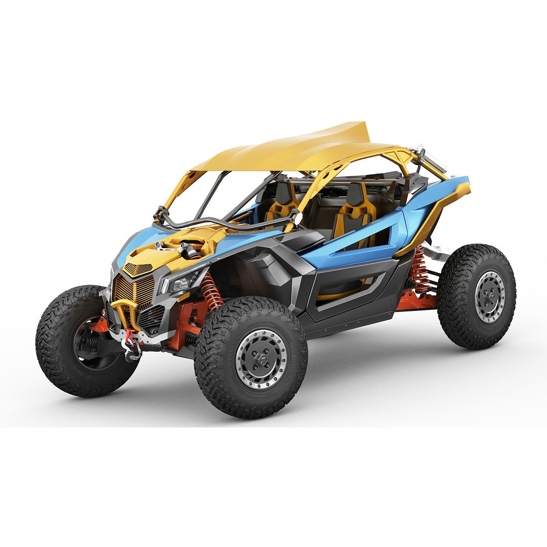 Generic Buggy 3D Model – Detailed Off-Road Vehicle, Multiple Formats - View 3