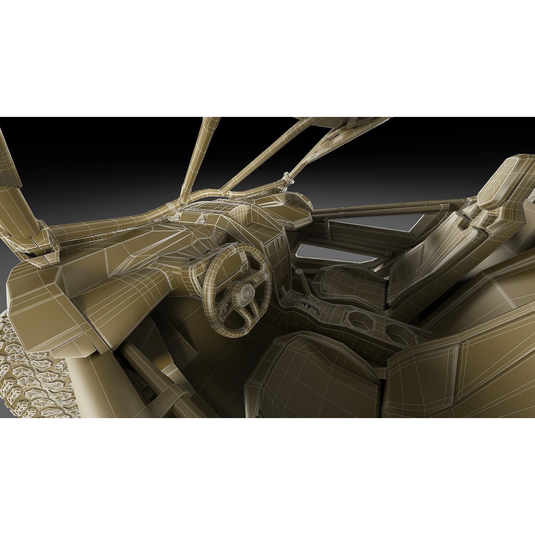 Generic Buggy 3D Model – Detailed Off-Road Vehicle, Multiple Formats - View 31