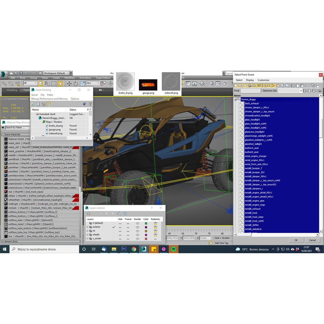 Generic Buggy 3D Model – Detailed Off-Road Vehicle, Multiple Formats - View 32