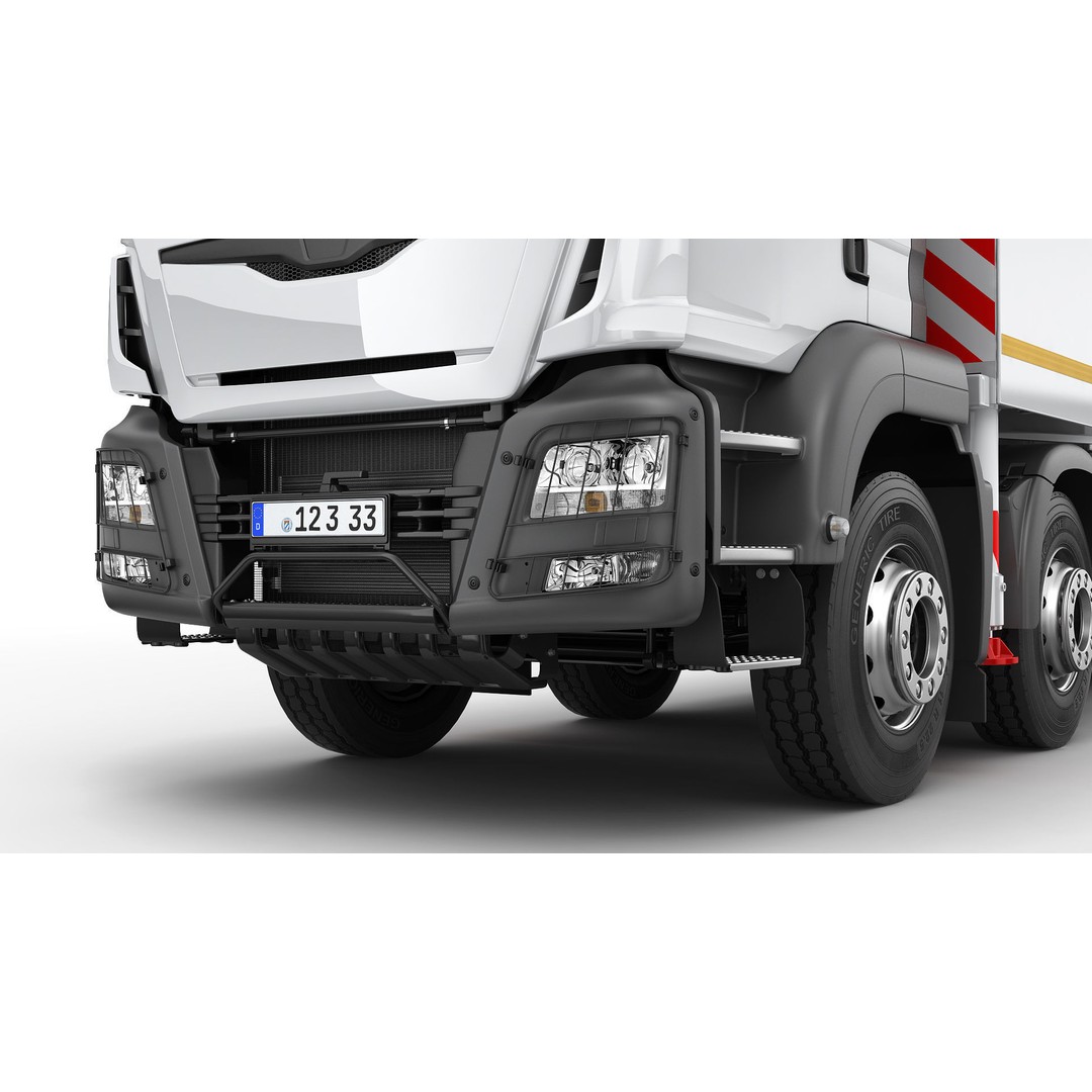 Concrete Pump Truck 3D Model – Realistic Industrial Vehicle, FBX, OBJ - View 14