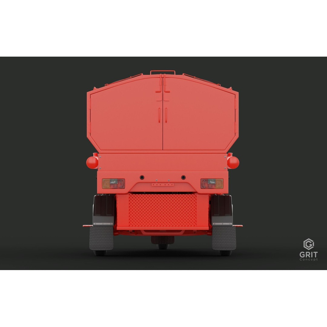 Tricycle 3D Model – Low Poly Rickshaw with PBR Textures - View 20