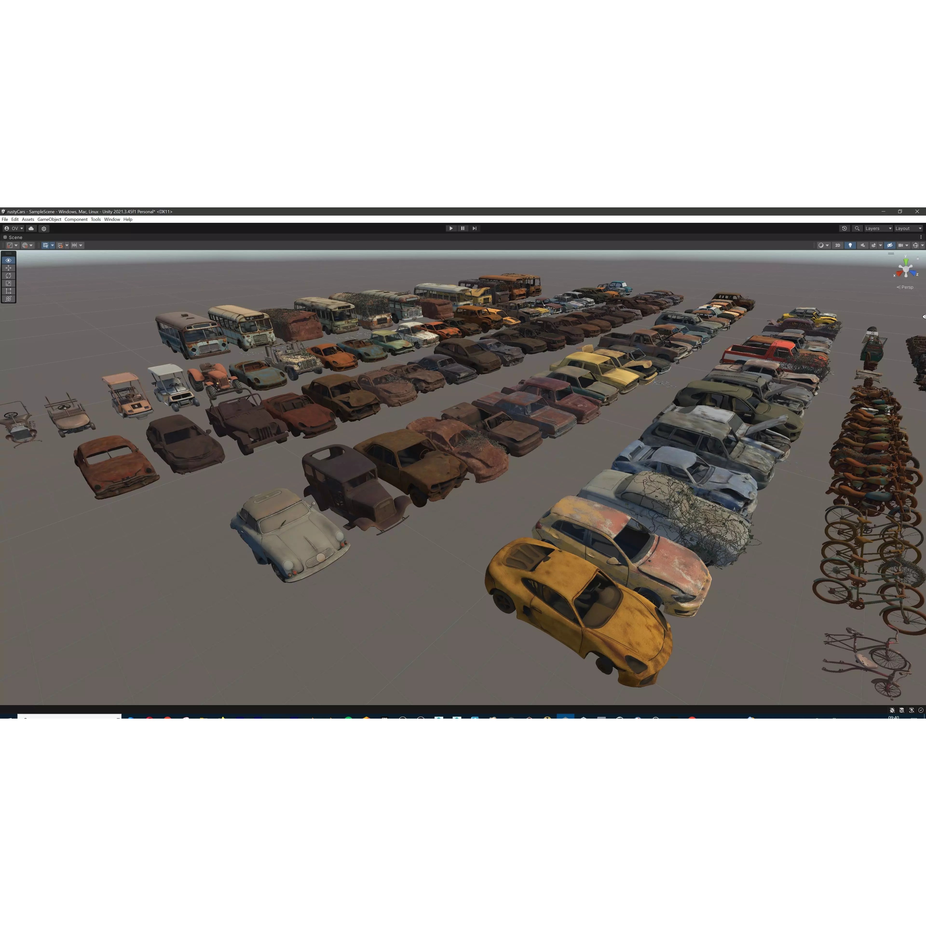 Old Abandoned Rusty Vehicles - Low-Poly Game-Ready 3D Model - View 72