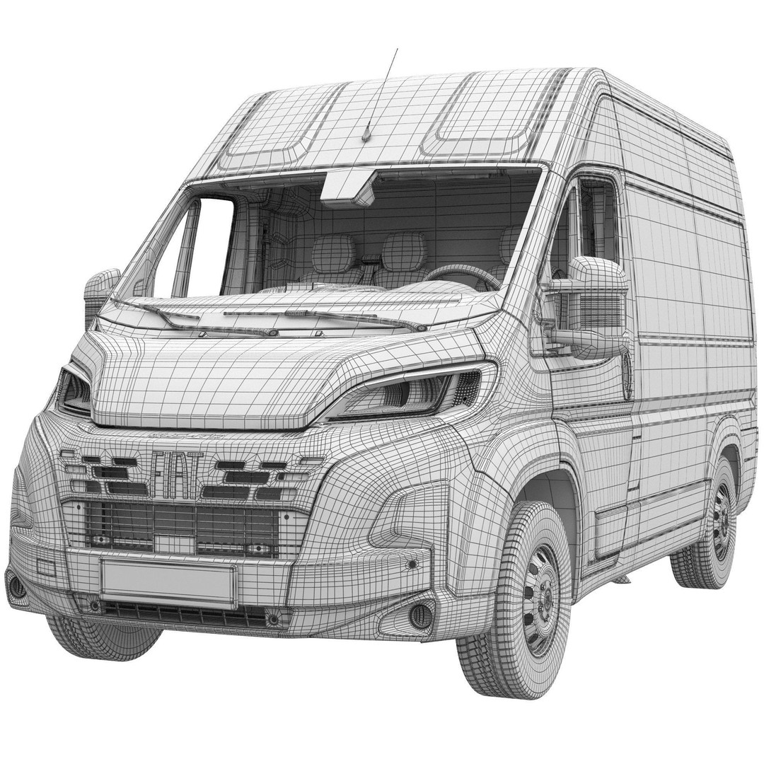 2024 FIAT DUCATO 3D Model – Detailed Interior, Game-Ready Formats - View 17