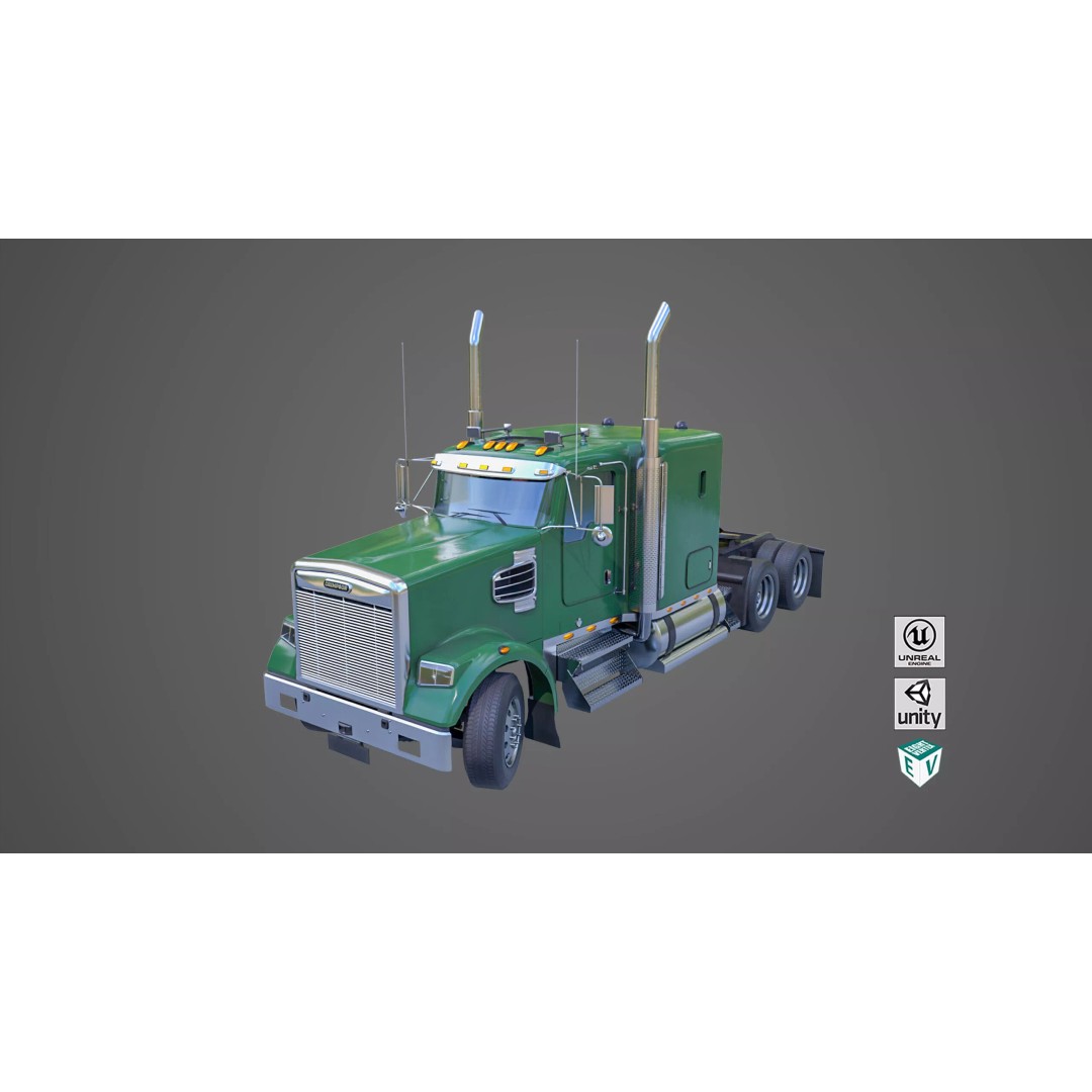 Heavy Truck Chassis 3D Model – Low Poly PBR Asset for Unity & UE - View 2