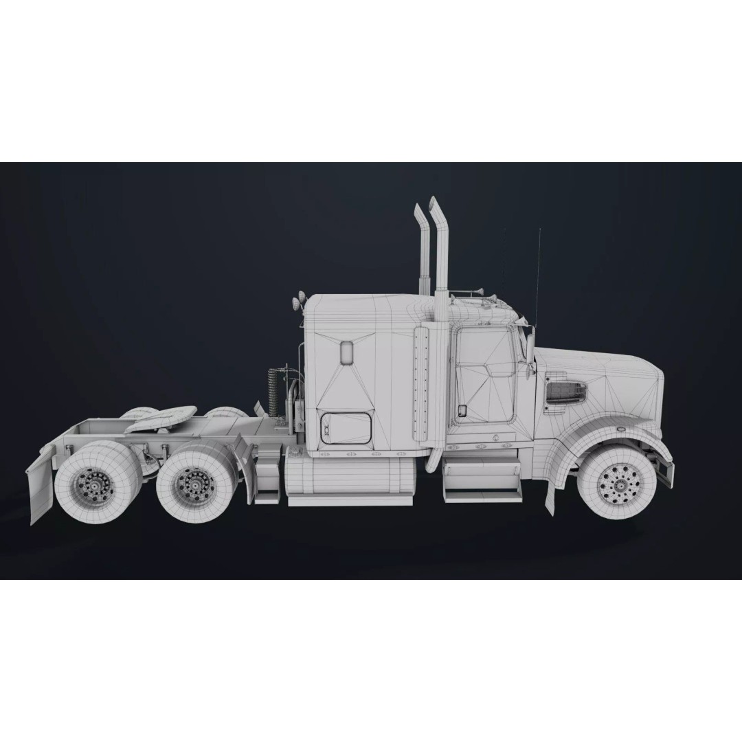 Heavy Truck Chassis 3D Model – Low Poly PBR Asset for Unity & UE - View 45