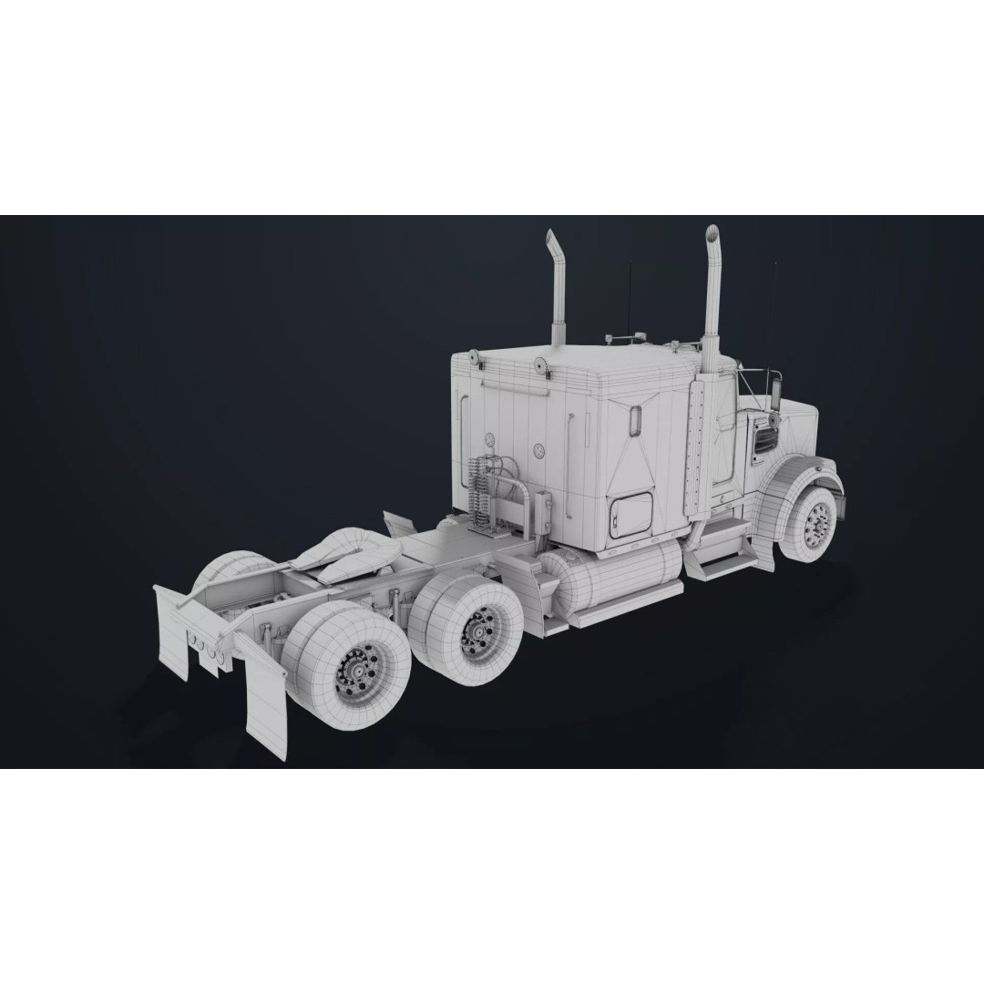 Heavy Truck Chassis 3D Model – Low Poly PBR Asset for Unity & UE - View 46
