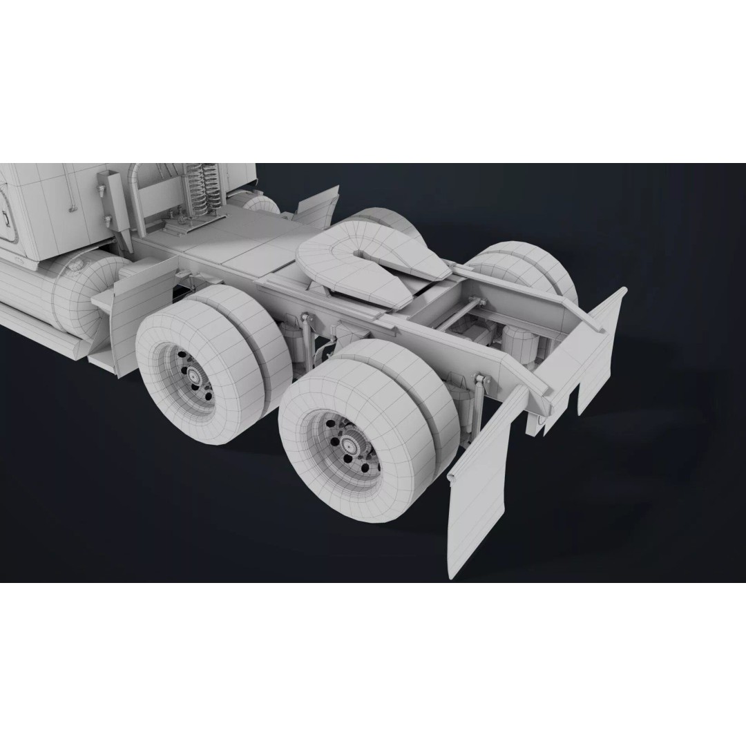 Heavy Truck Chassis 3D Model – Low Poly PBR Asset for Unity & UE - View 60