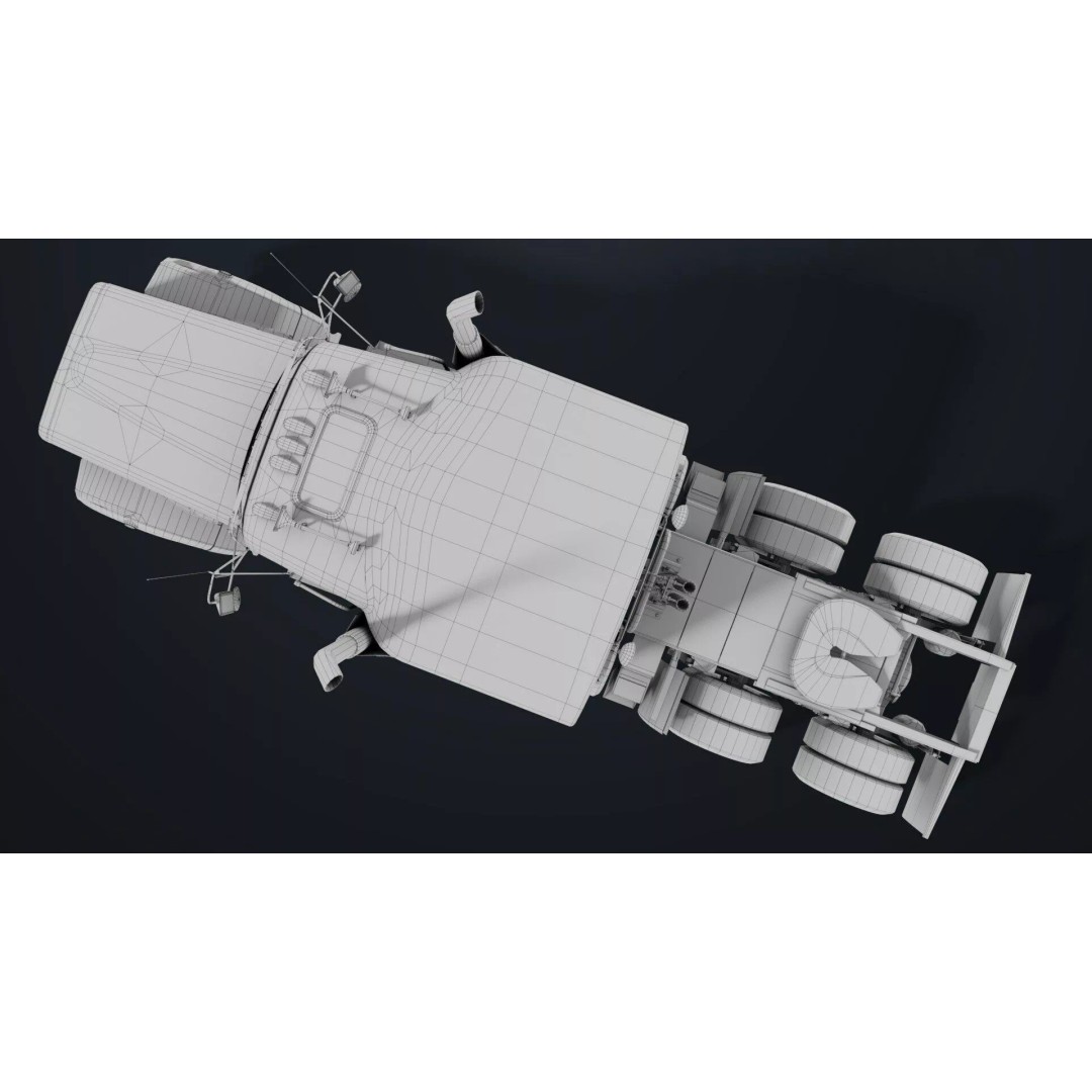 Heavy Truck Chassis 3D Model – Low Poly PBR Asset for Unity & UE - View 62
