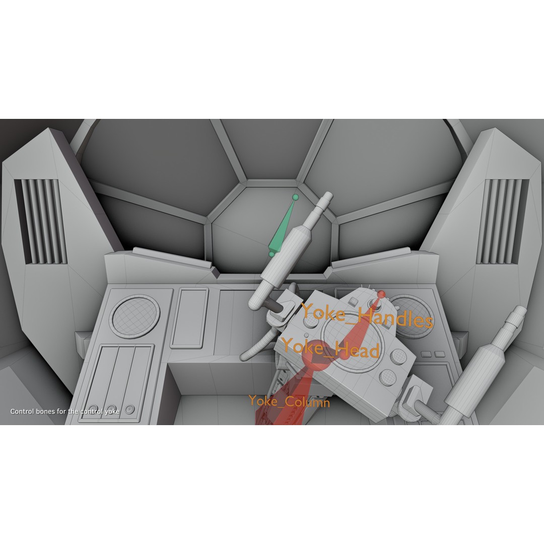 Imperial Tie-Fighter 3D Model – High Poly Rigged Sci-Fi Vehicle, FBX - View 11
