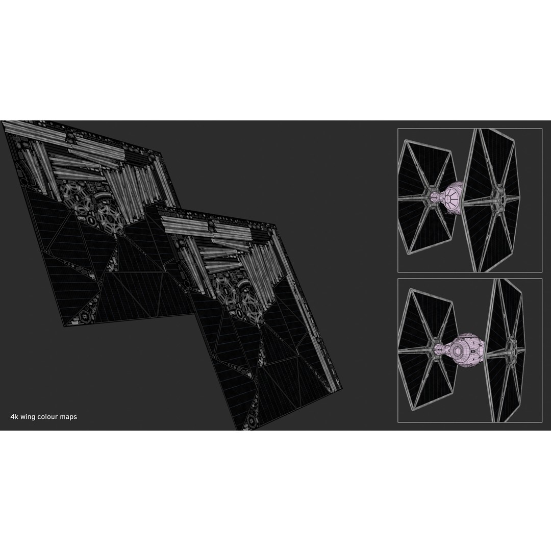Imperial Tie-Fighter 3D Model – High Poly Rigged Sci-Fi Vehicle, FBX - View 24