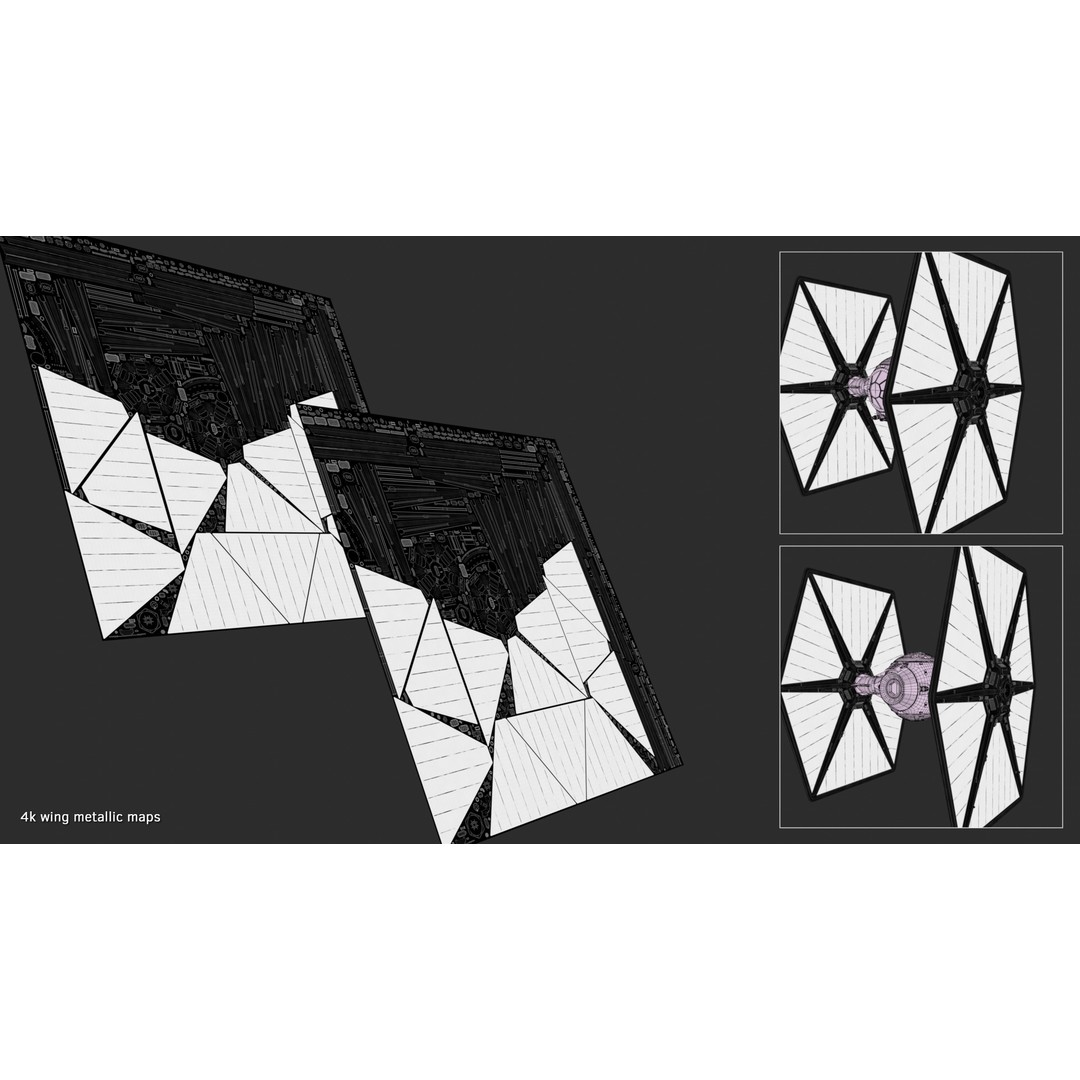 Imperial Tie-Fighter 3D Model – High Poly Rigged Sci-Fi Vehicle, FBX - View 25