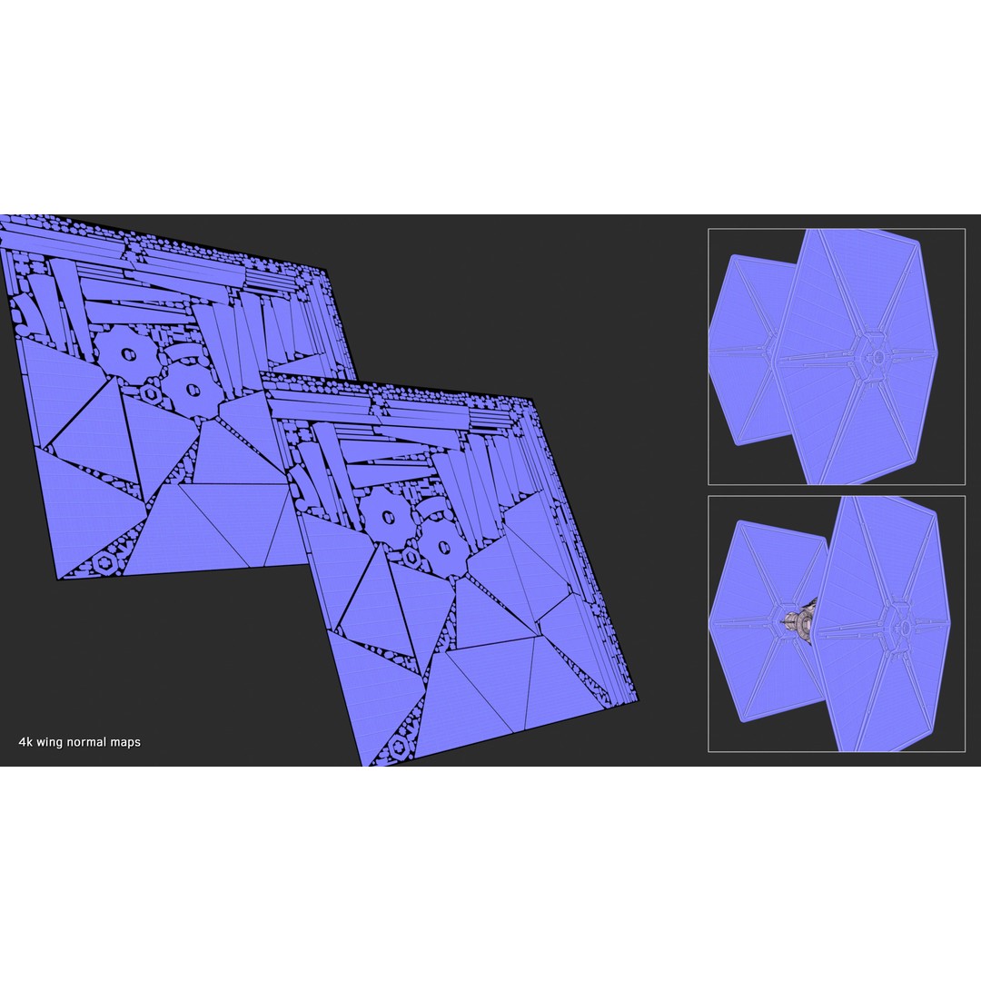 Imperial Tie-Fighter 3D Model – High Poly Rigged Sci-Fi Vehicle, FBX - View 27