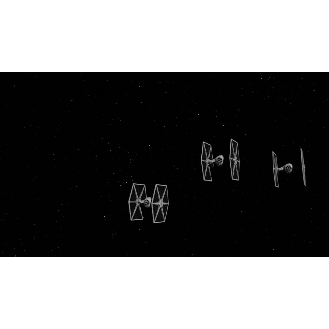 Imperial Tie-Fighter 3D Model – High Poly Rigged Sci-Fi Vehicle, FBX - View 4