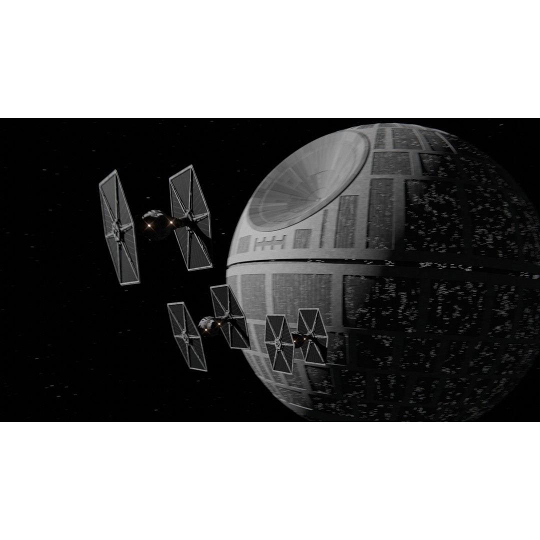 Imperial Tie-Fighter 3D Model – High Poly Rigged Sci-Fi Vehicle, FBX - View 5