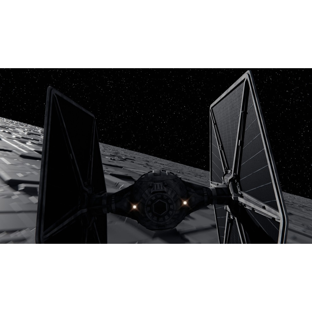 Imperial Tie-Fighter 3D Model – High Poly Rigged Sci-Fi Vehicle, FBX - View 6