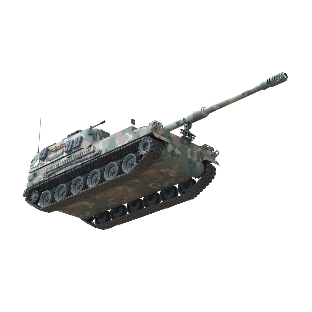 K9 Thunder Howitzer 3D Model – Low Poly Military Vehicle, FBX, PBR