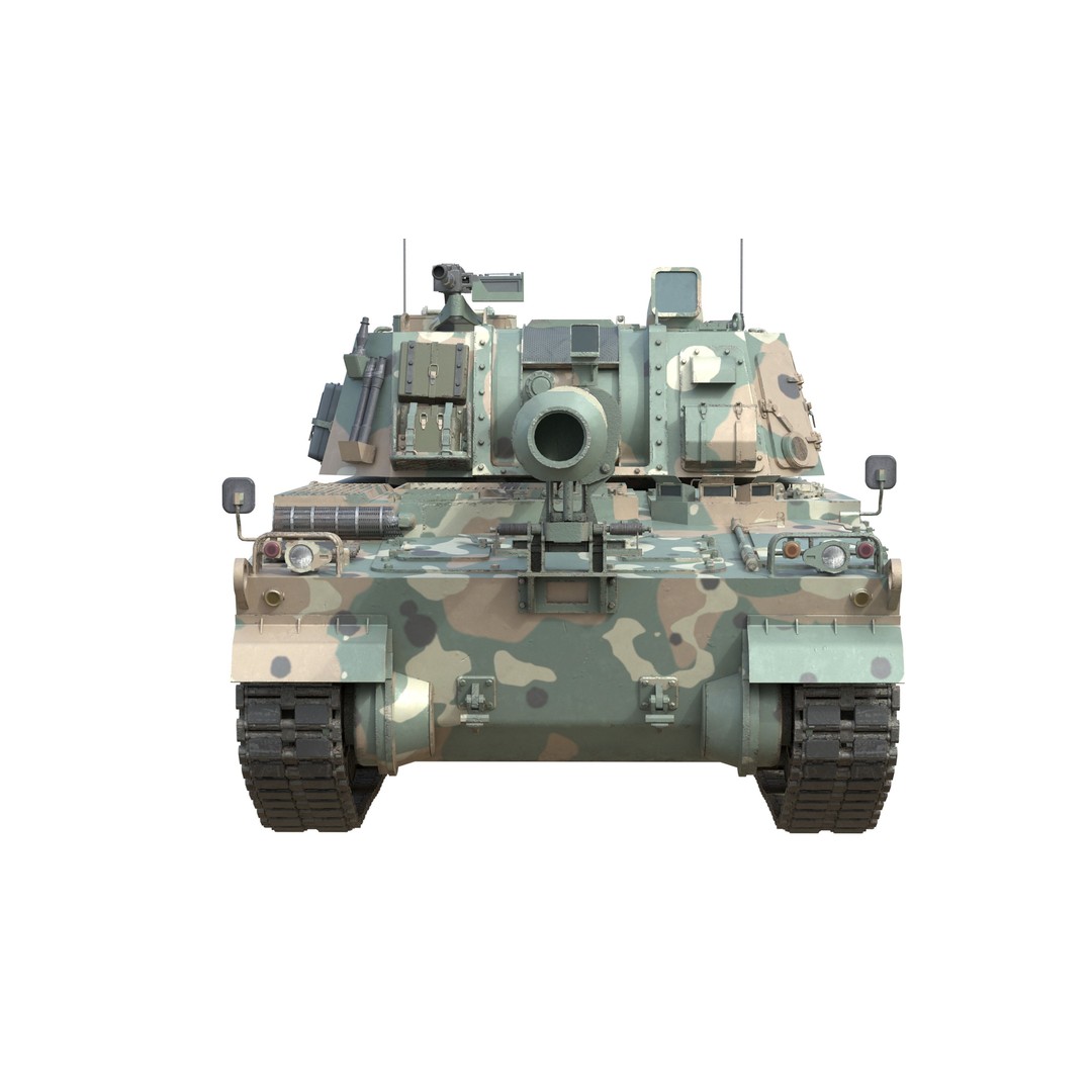 K9 Thunder Howitzer 3D Model – Low Poly Military Vehicle, FBX, PBR - View 10