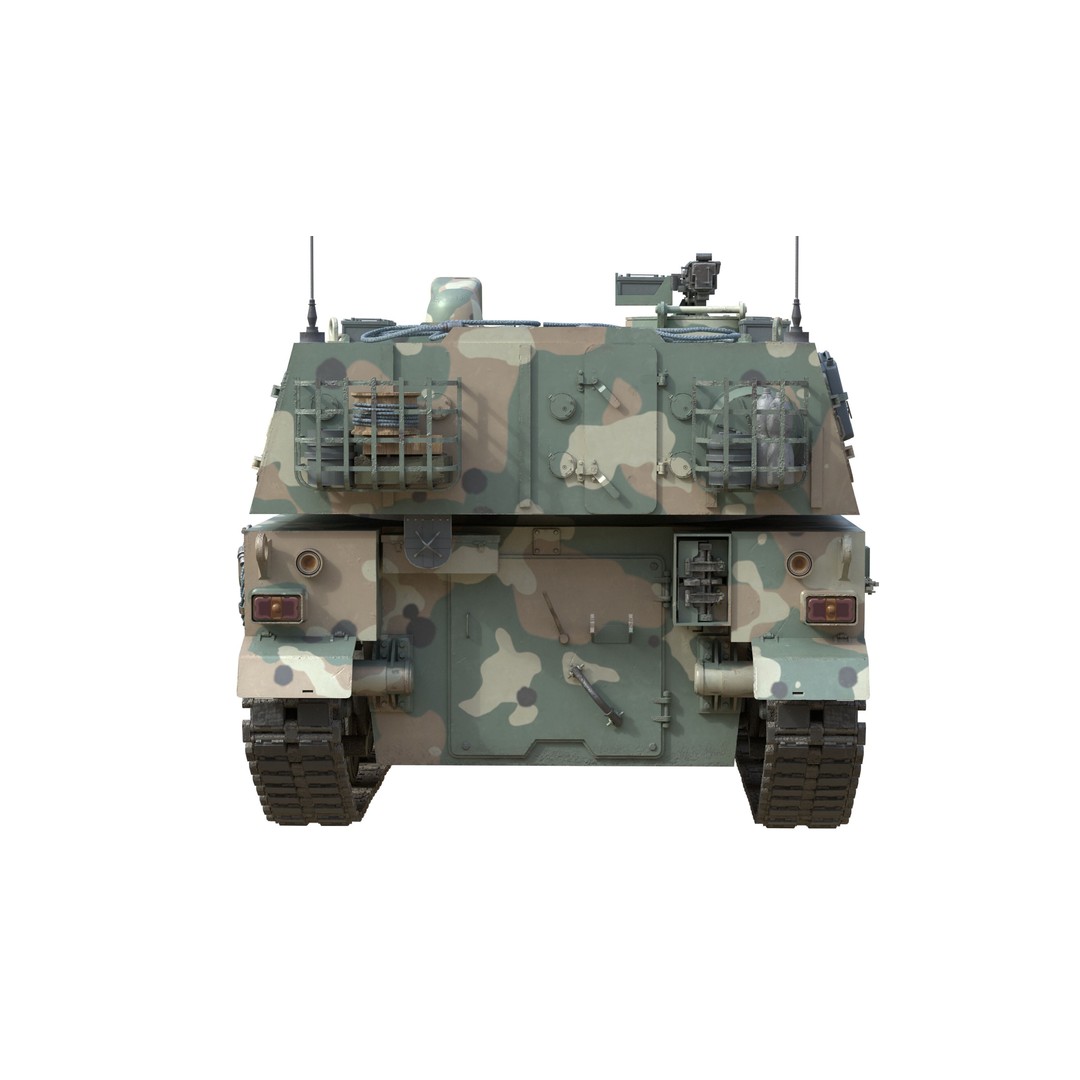 K9 Thunder Howitzer 3D Model – Low Poly Military Vehicle, FBX, PBR - View 11