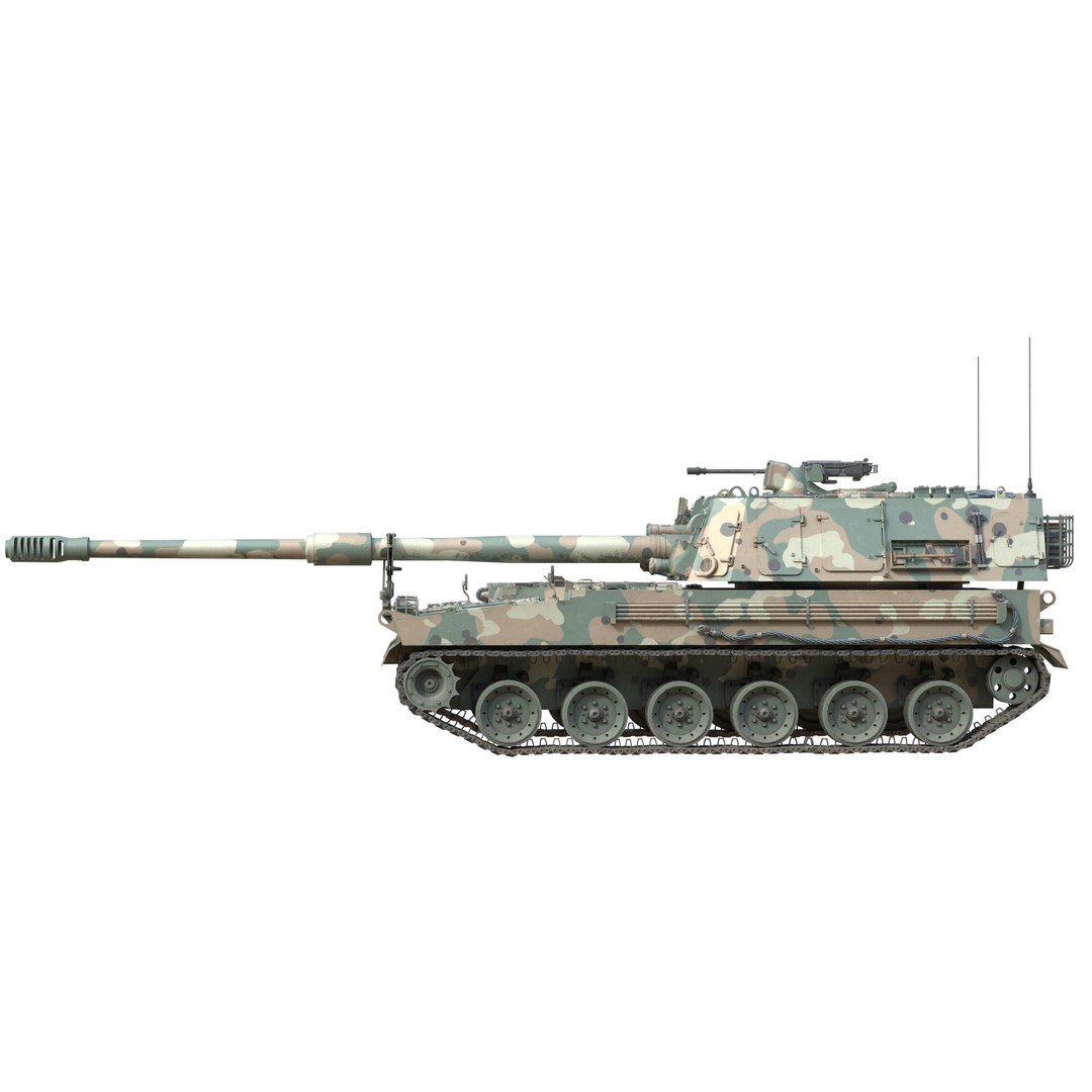 K9 Thunder Howitzer 3D Model – Low Poly Military Vehicle, FBX, PBR - View 8