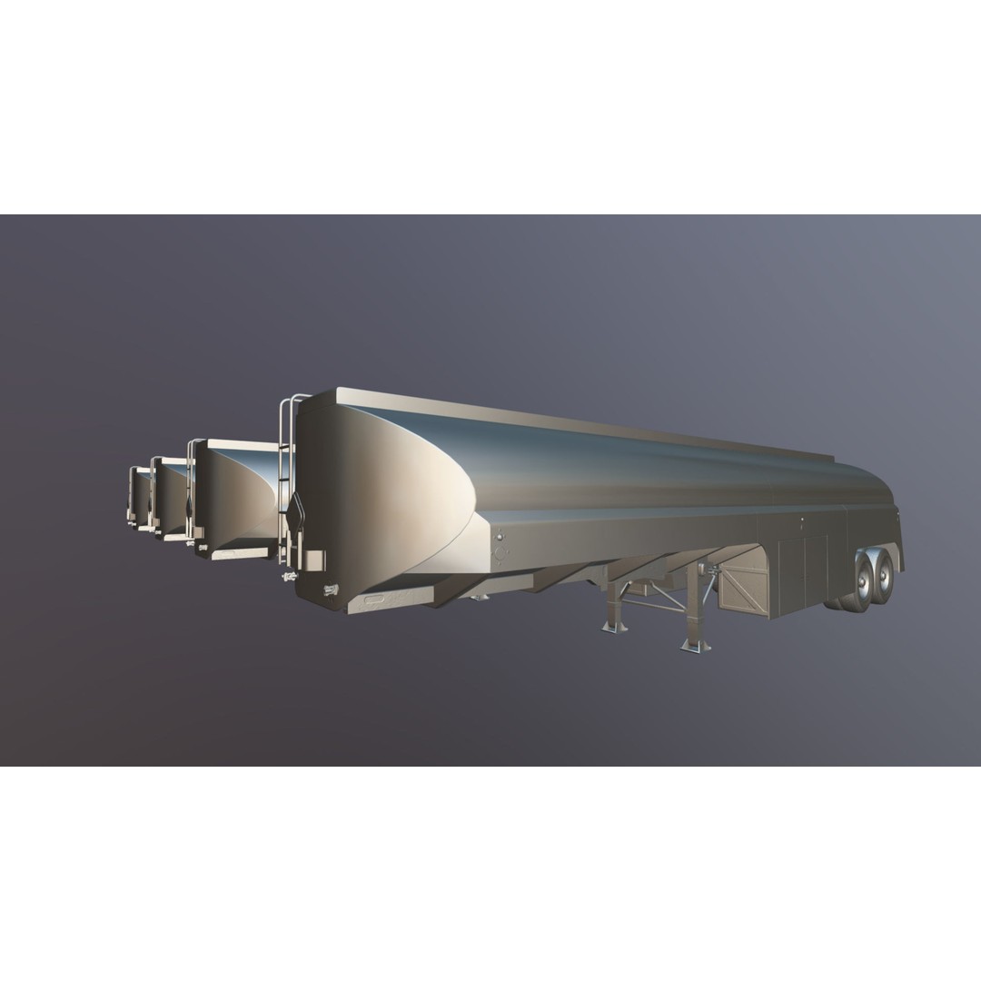 Vintage Industrial Fuel Trailer 3D Model – Low Poly Game Ready Asset, FBX - View 29