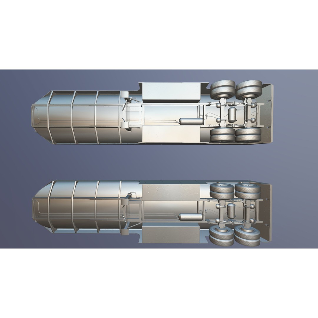 Vintage Industrial Fuel Trailer 3D Model – Low Poly Game Ready Asset, FBX - View 31