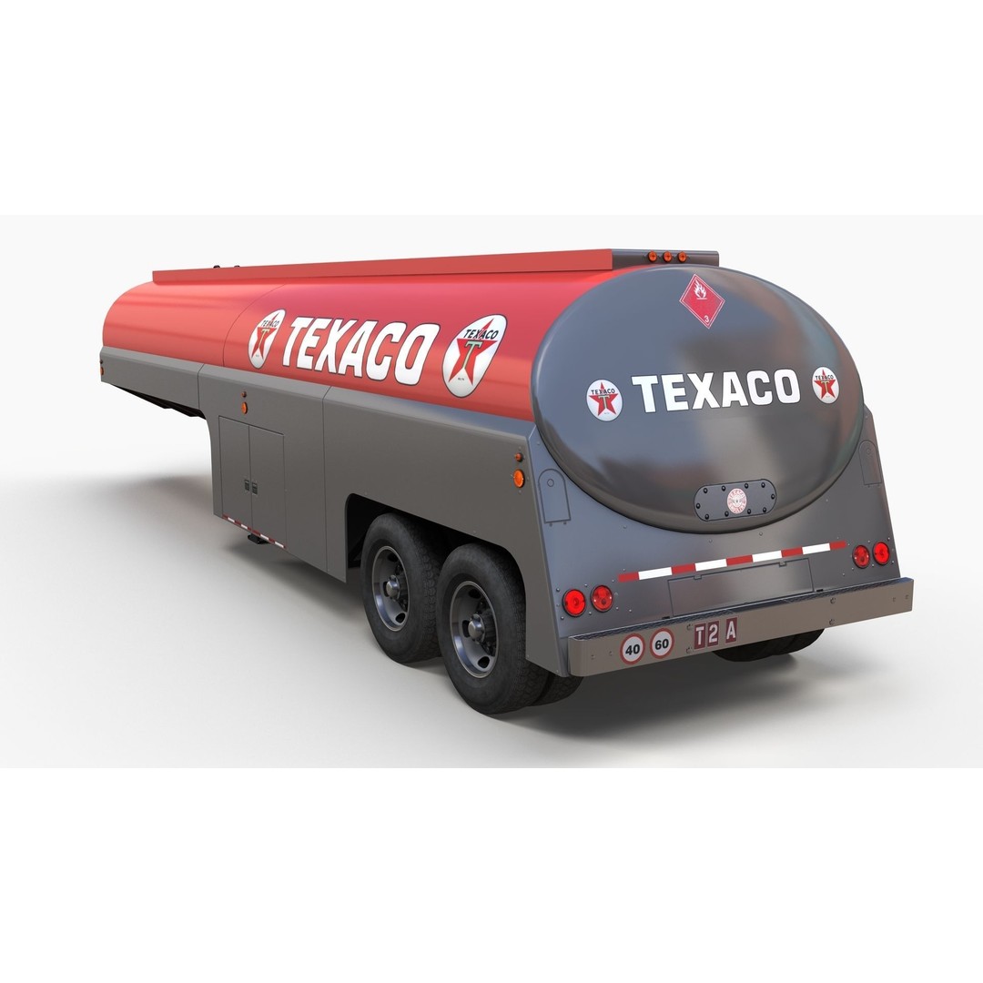 Vintage Industrial Fuel Trailer 3D Model – Low Poly Game Ready Asset, FBX - View 7