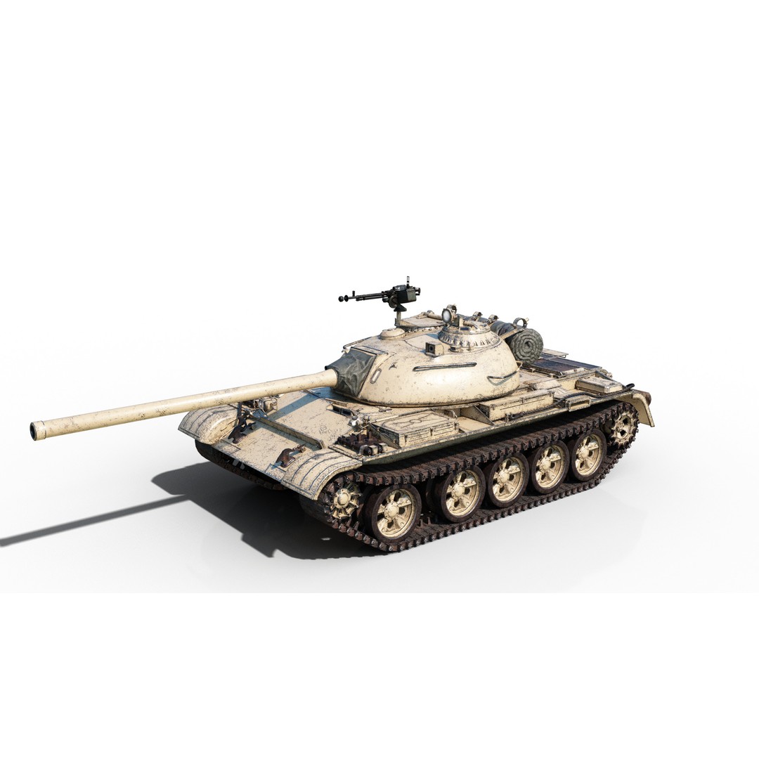 T-54 Main Battle Tank 3D Model – Low Poly PBR Military Vehicle, FBX - View 11