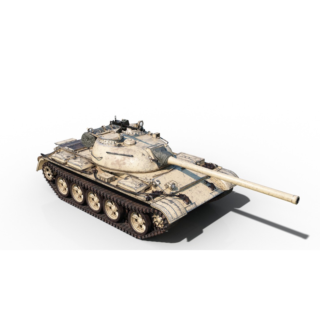 T-54 Main Battle Tank 3D Model – Low Poly PBR Military Vehicle, FBX - View 13