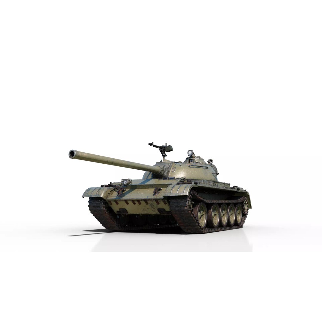 T-54 Main Battle Tank 3D Model – Low Poly PBR Military Vehicle, FBX - View 2