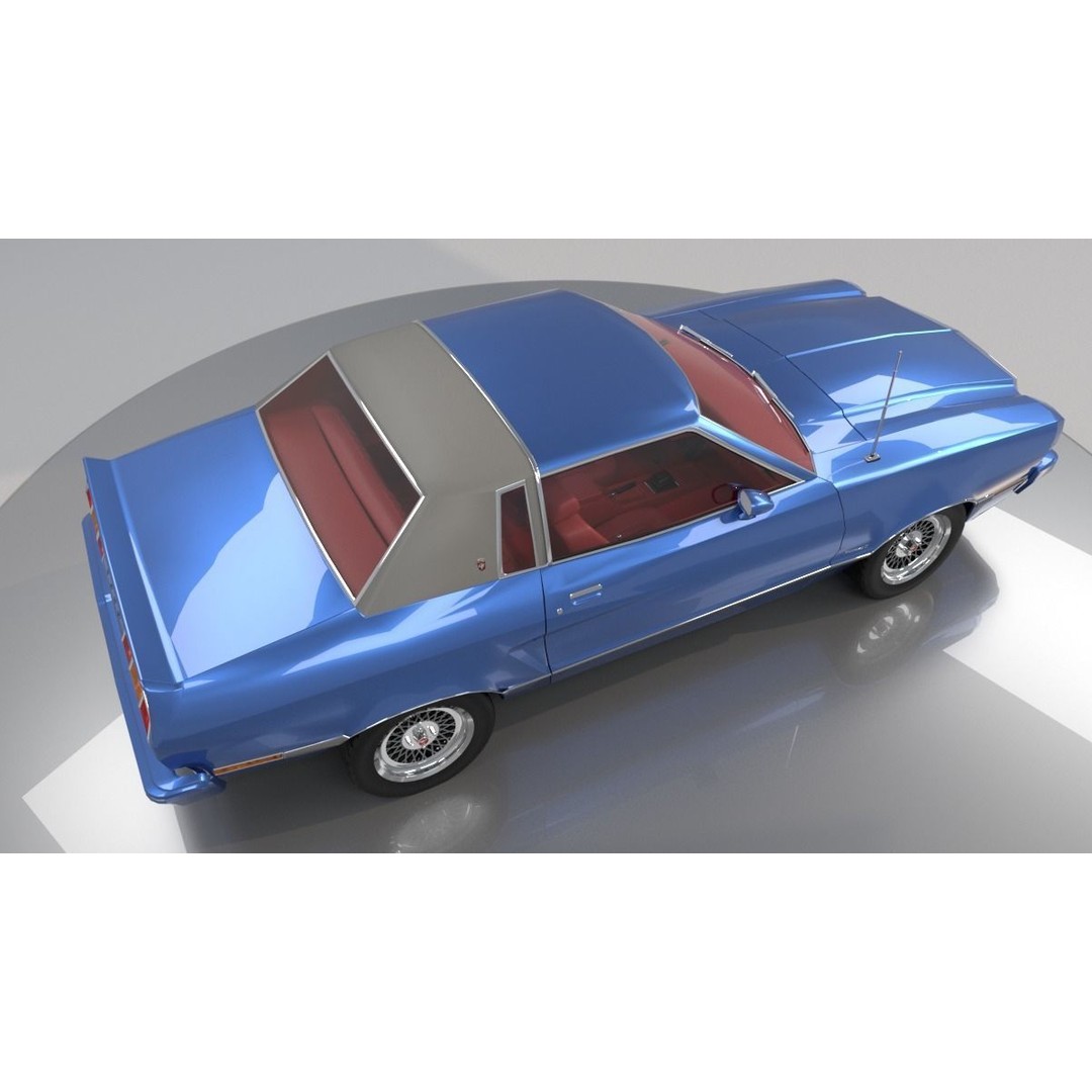 Mustang Ghia 1976 3D Model – Low Poly Antique Car Asset, FBX - View 9