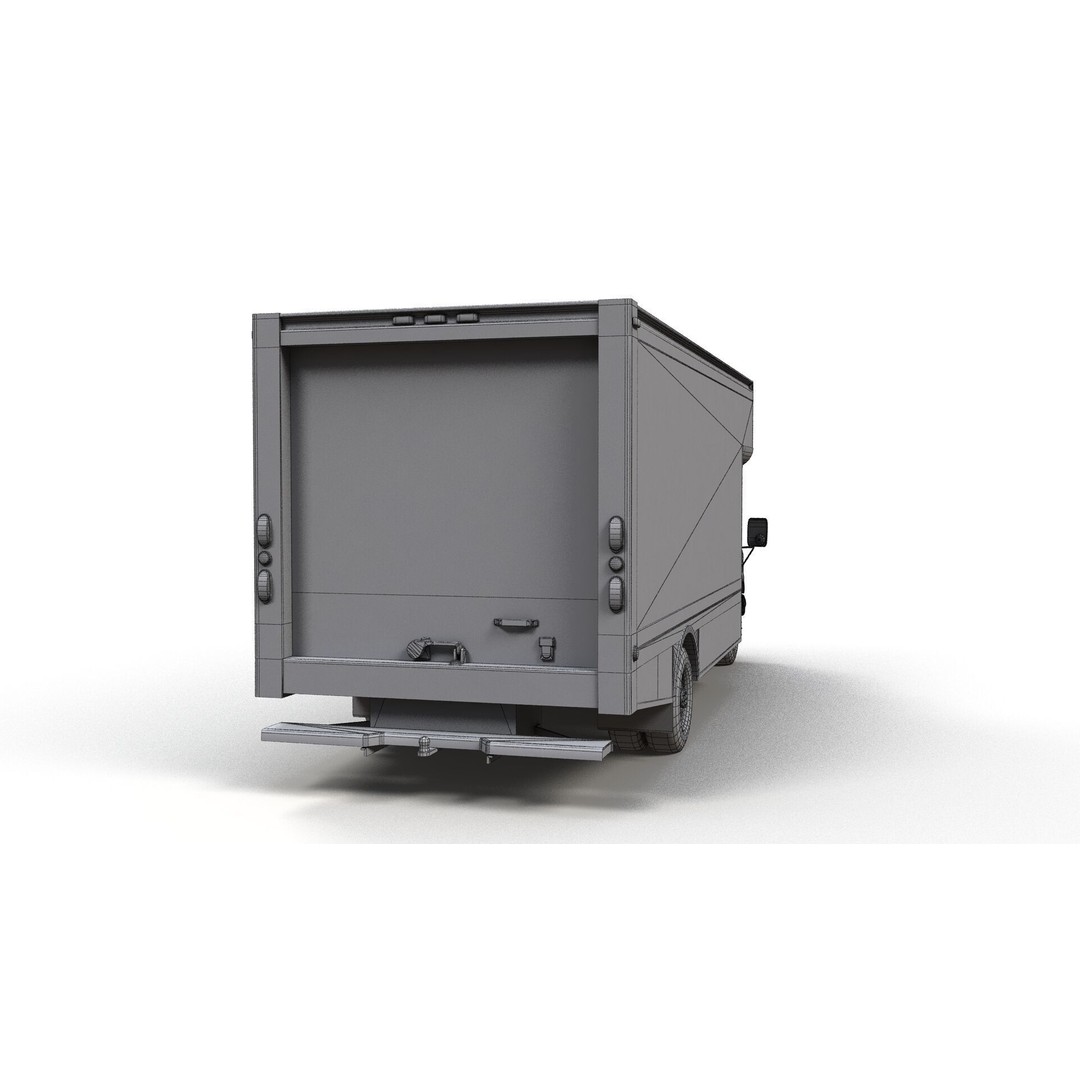 U-Haul Moving Box Truck 3D Model – Low Poly Game Ready Vehicle, FBX - View 16